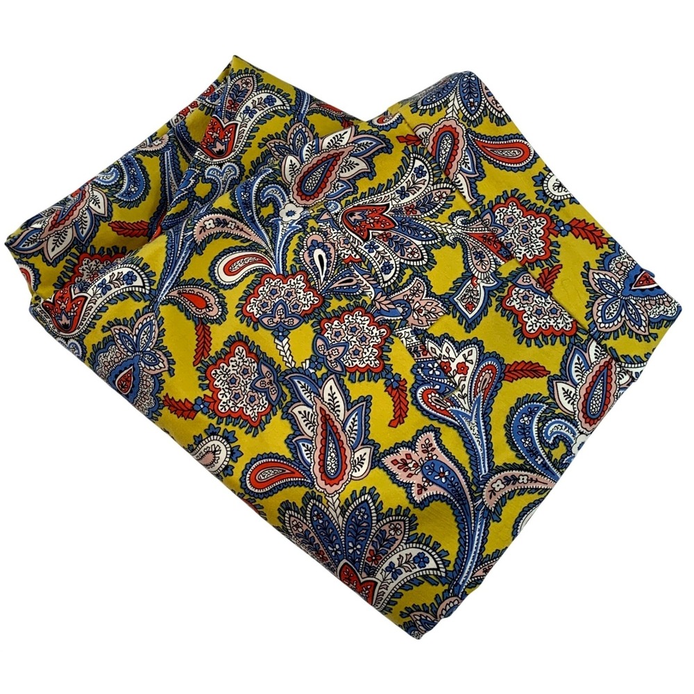 Boden Richmond 7/8 Trousers Yellow Paisley Floral Pants T0114 Women 8P US 12P UK